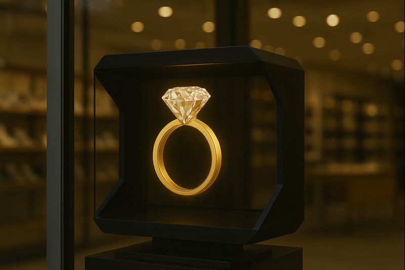 Retail window hologram display